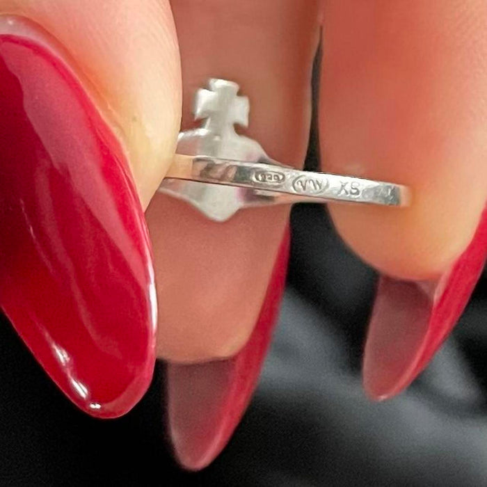 Vivienne Westwood sterling silver mini heart ring