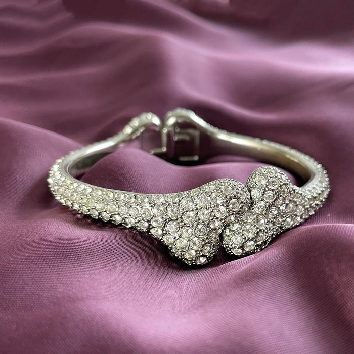 Vivienne Westwood silver crystal bone bracelet