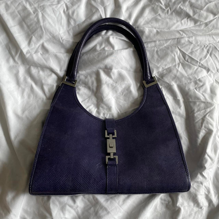 Gucci indigo leather Jackie shoulder bag