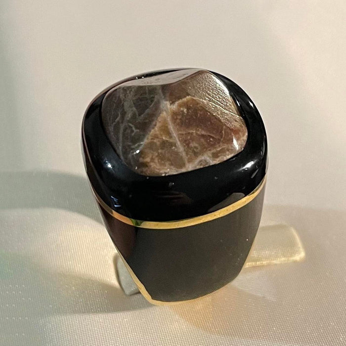 Vivienne Westwood black stone ring
