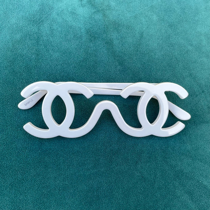 Chanel vintage white logo sunglasses– KOSHARCHIVE