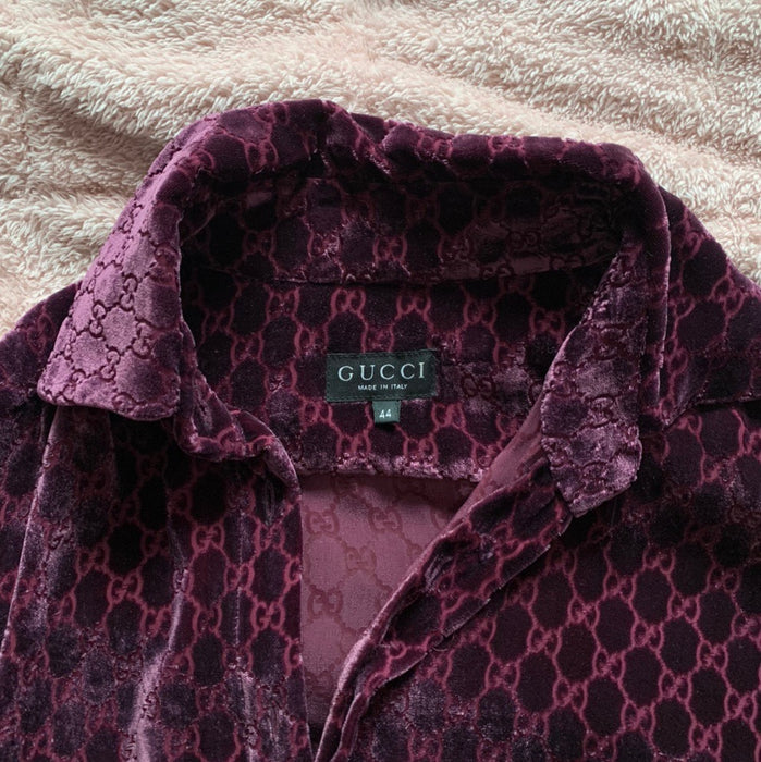 Gucci Tom Ford velvet monogram shirt