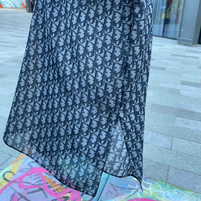Dior monogram skirt blue Clearance