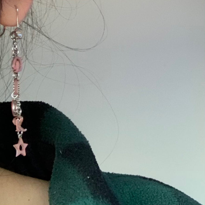 Dior vintage spellout drop earrings